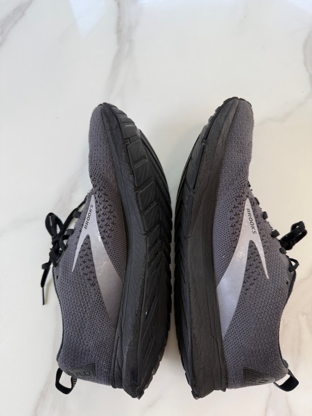 Brooks Gray and Black Mesh Running Shoes - Picture 7 of 9